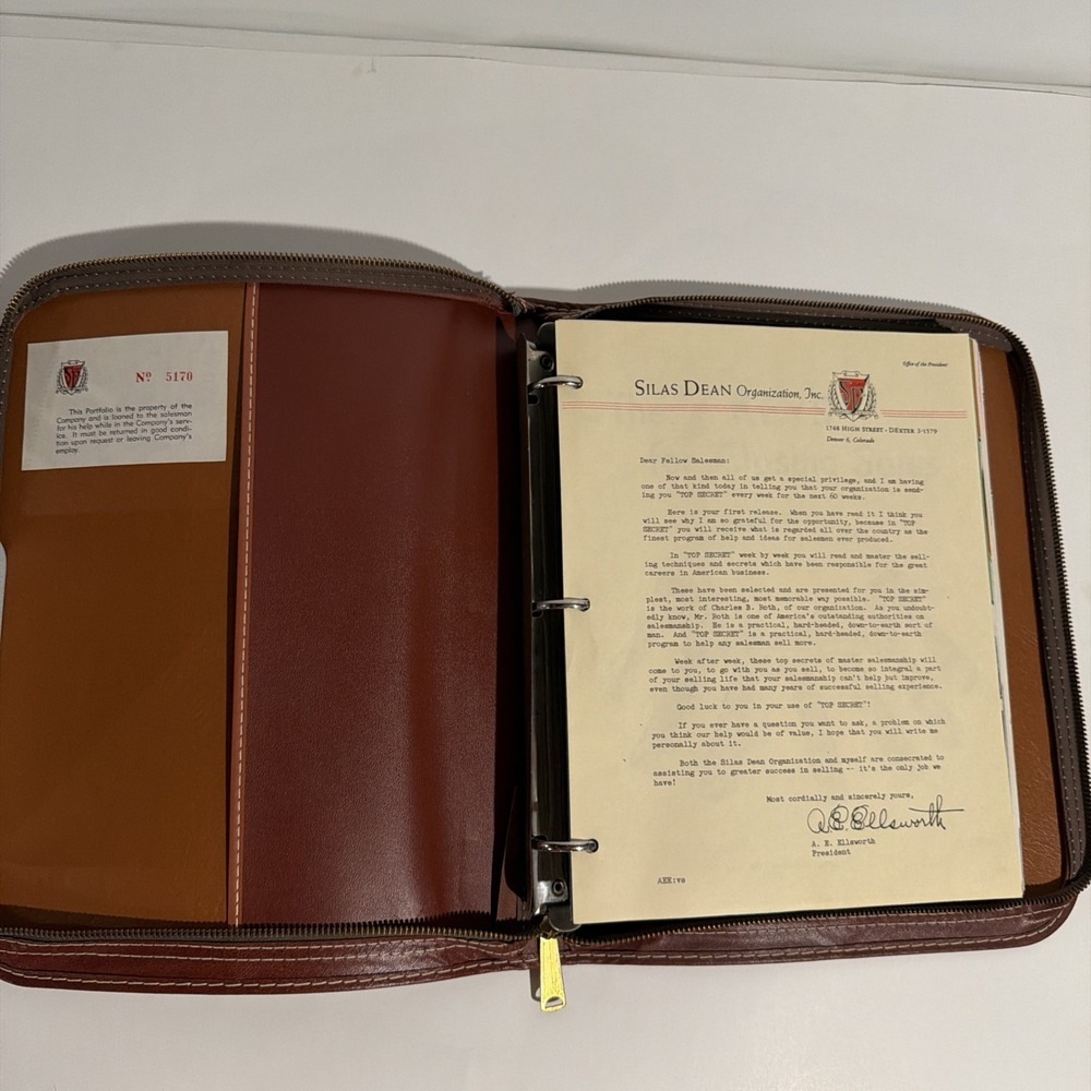 1955 Corning Glass Works Sales Training Binder Silas Dean TOP SECRET #5170